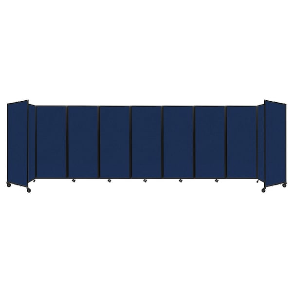Room Divider 360 Folding Portable Partition 25' x 6'10" Navy Blue Fabric